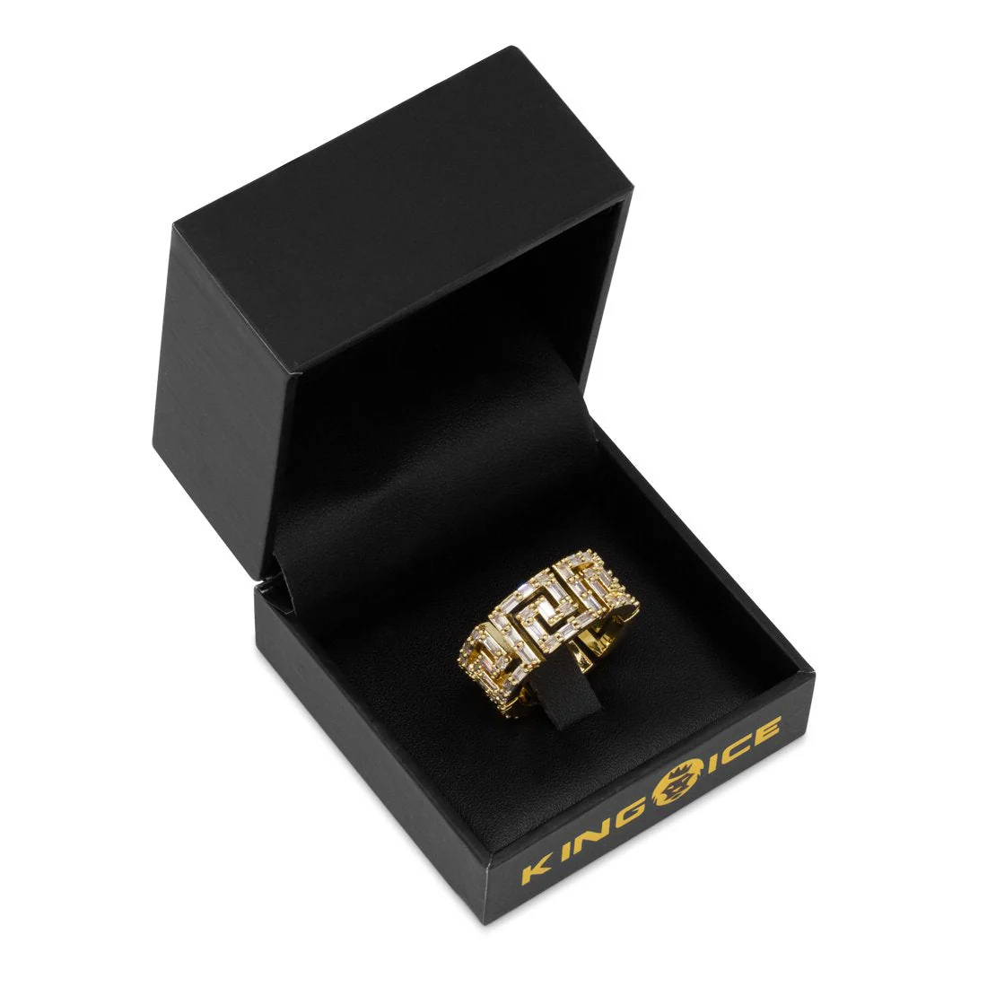 Iced Greek Key Ring - Image 5