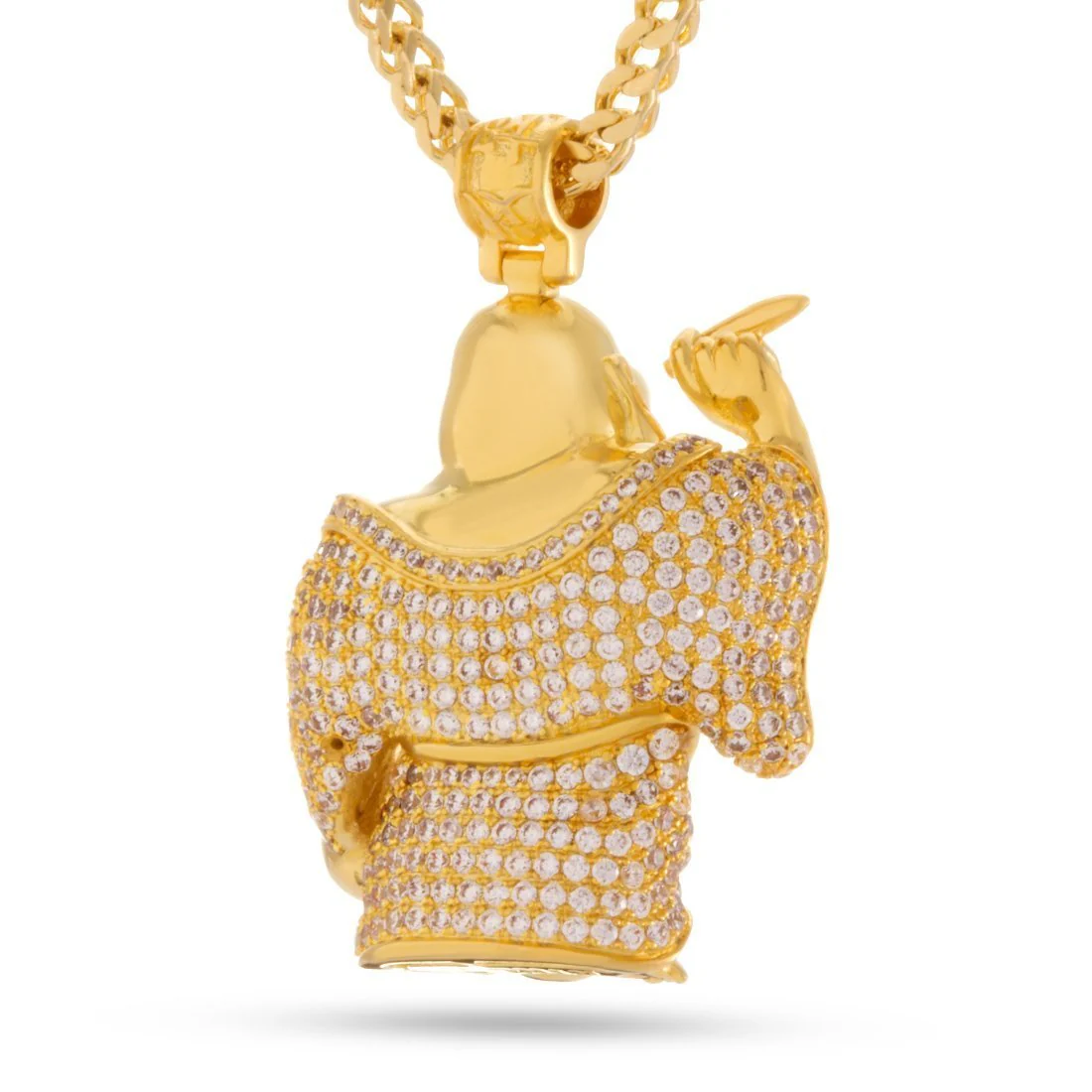 Iced Laughing Buddha Necklace - Image 2