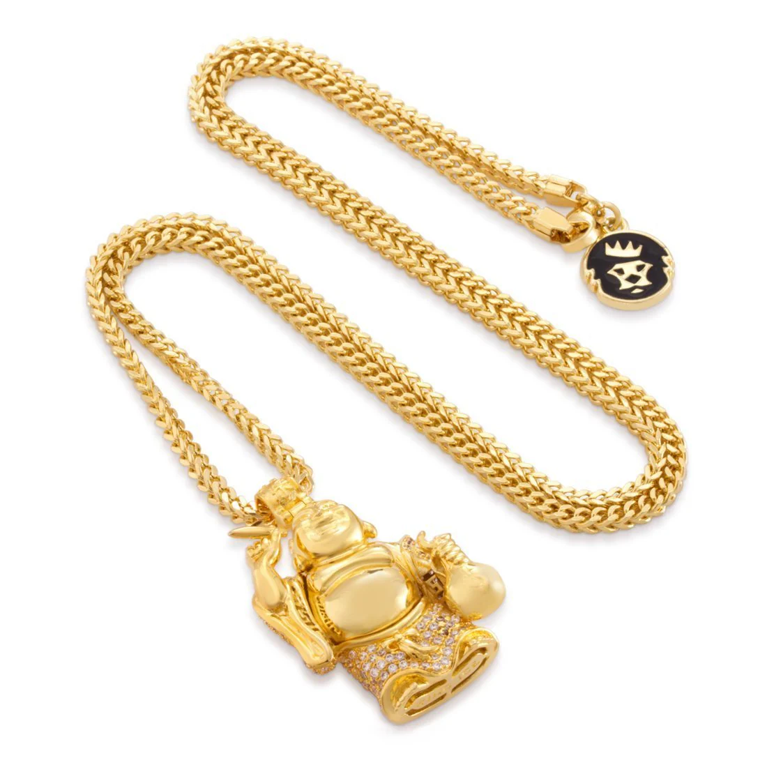 Iced Laughing Buddha Necklace - Image 3