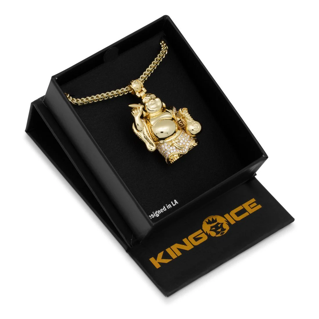 Iced Laughing Buddha Necklace - Image 4