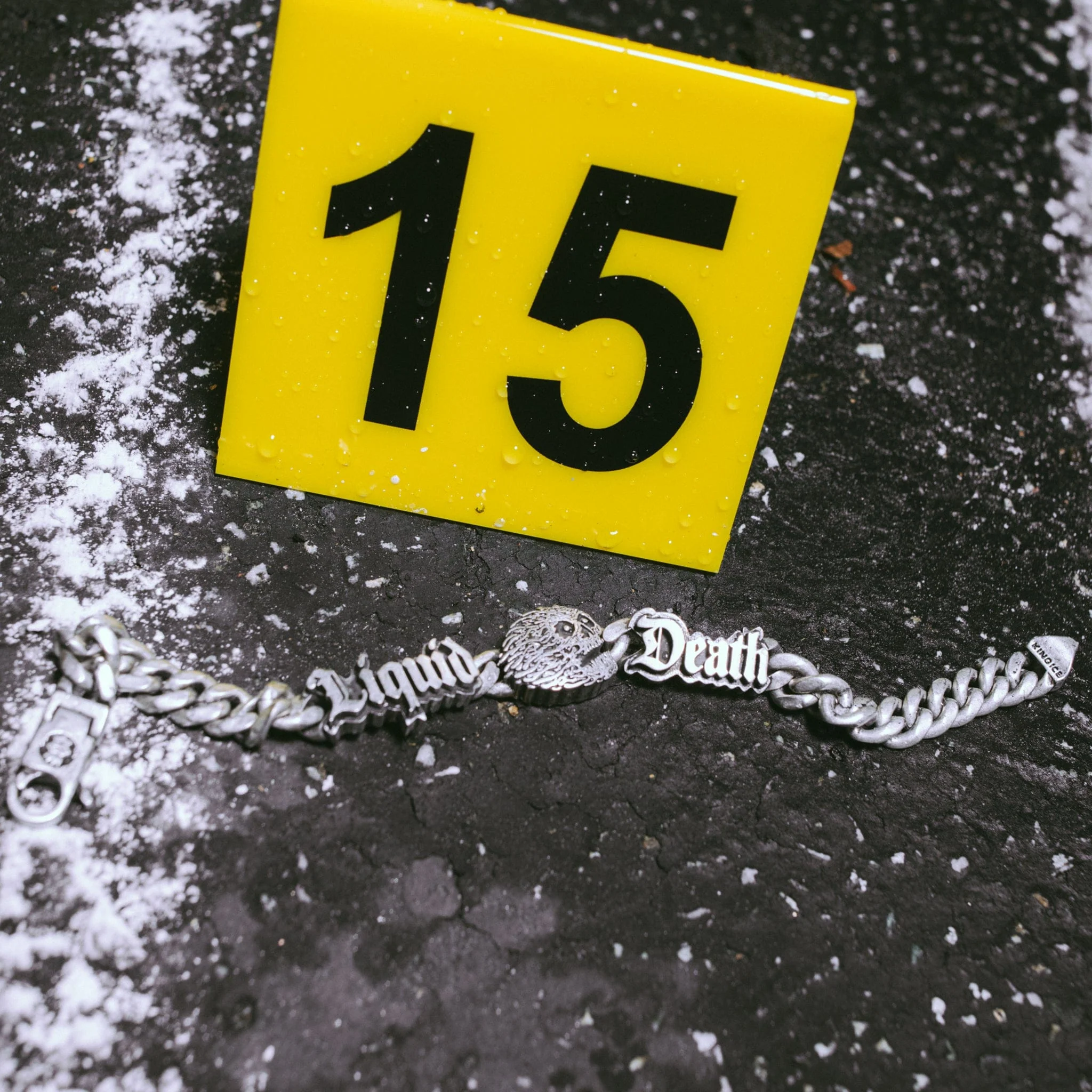 Liquid Death x King Ice - 8mm Skull Bracelet