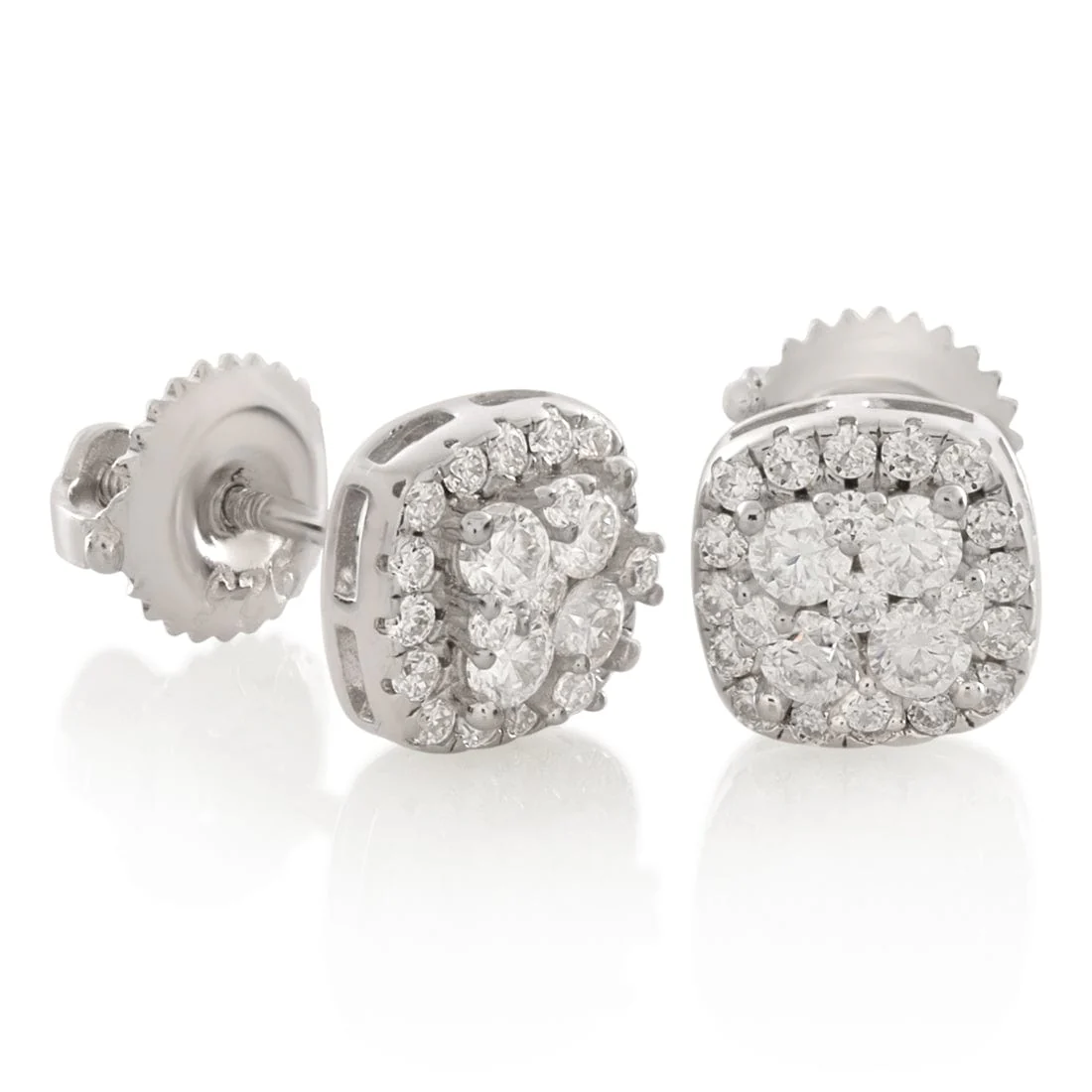 Moissanite Layered Stud Earrings - Image 3