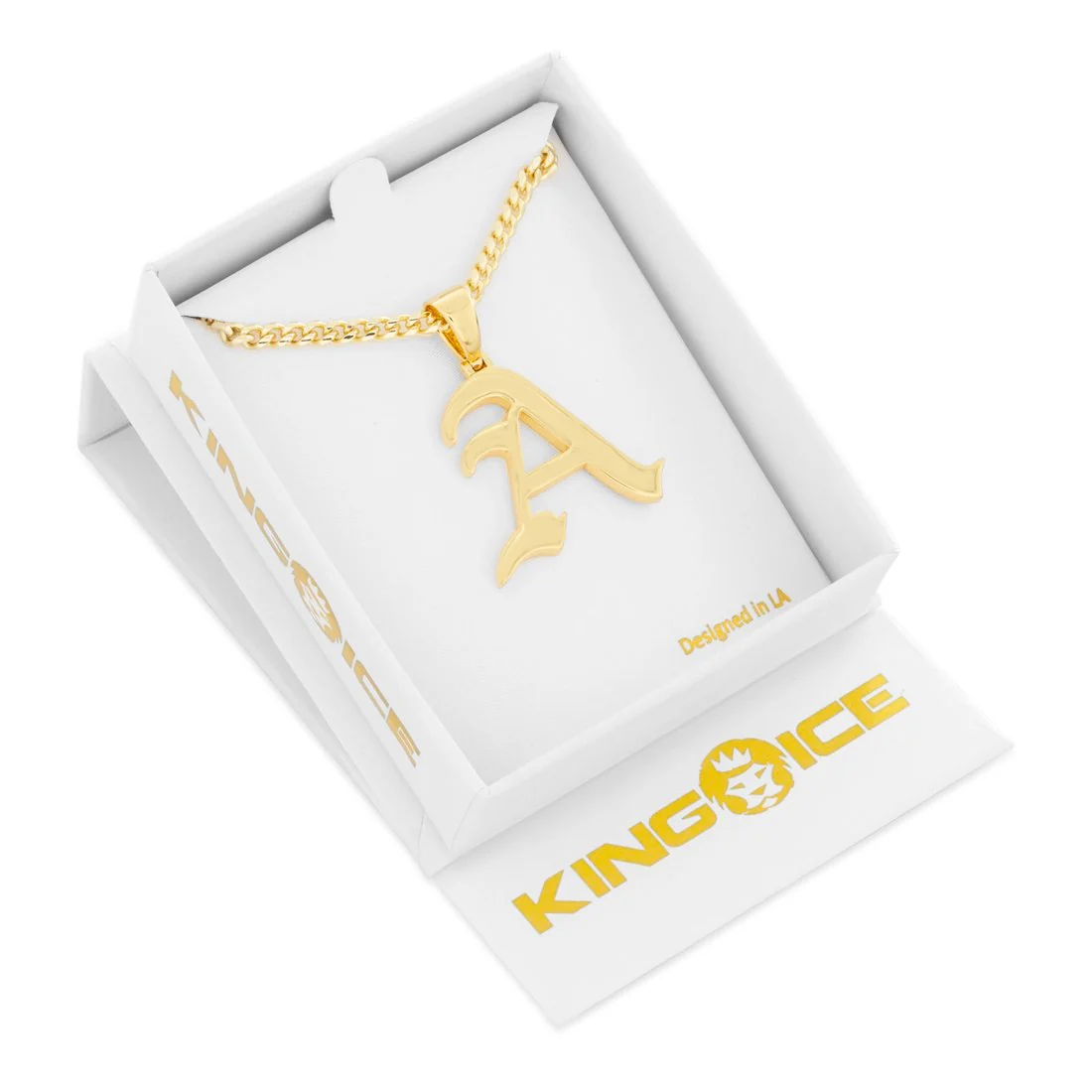 Old English Letter "A" Necklace - Image 4