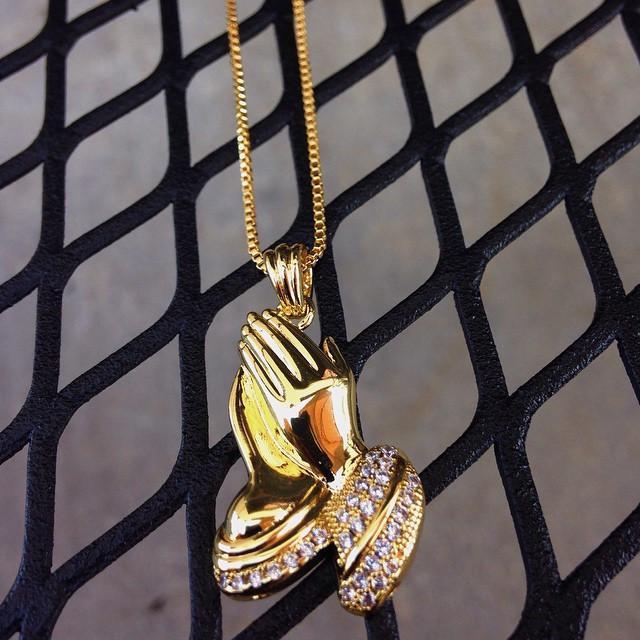 Praying Hands Emoji Necklace - Image 4
