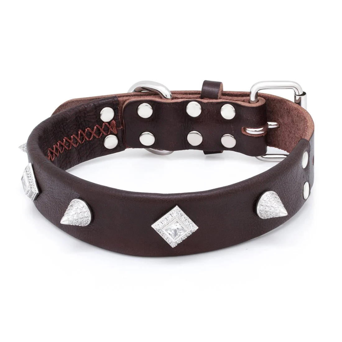 Princess-Cut Spike Iced Dog Collar - Image 3