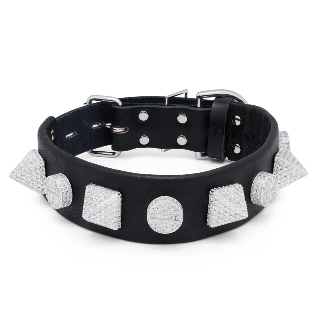 Pyramid Iced Dog Collar - Image 3