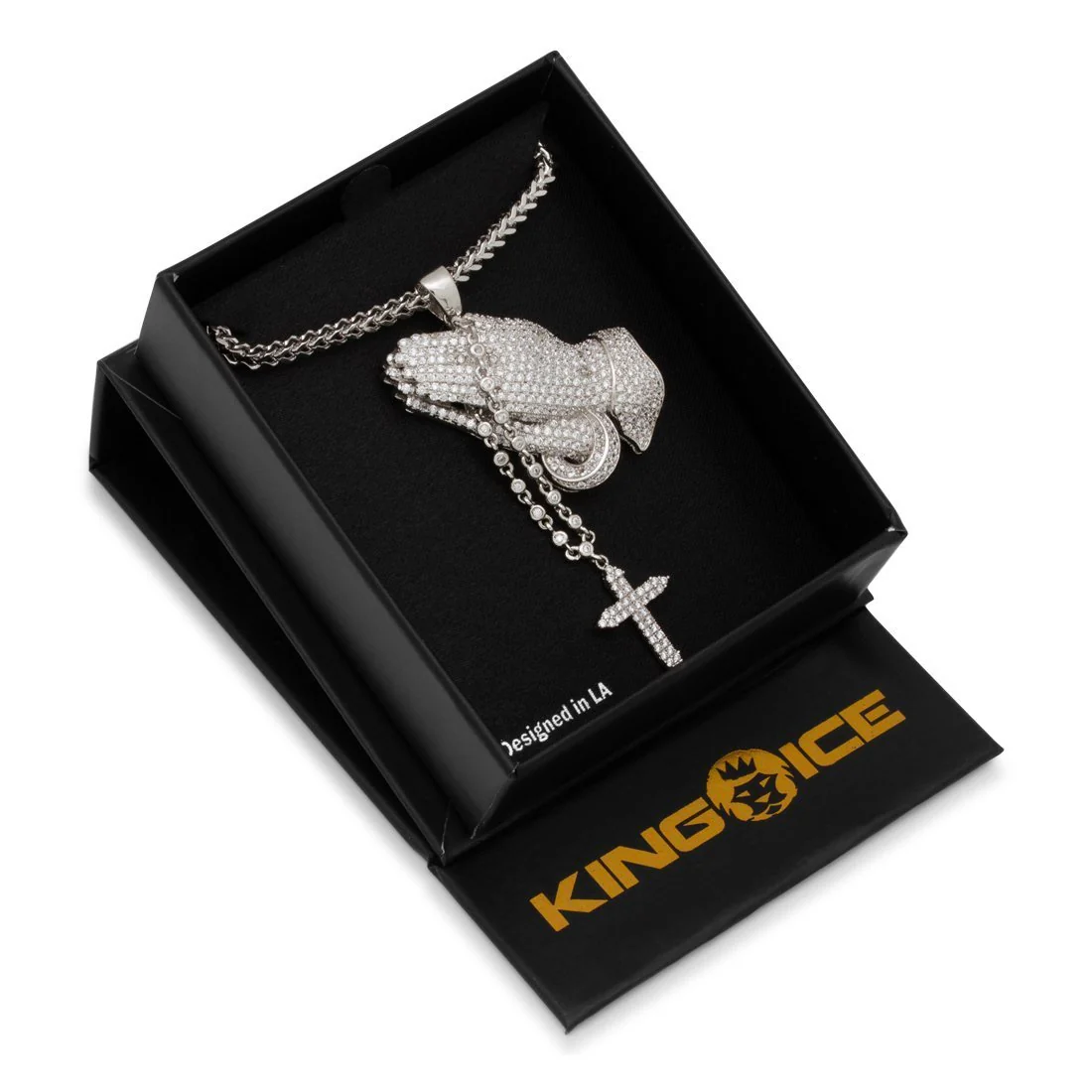 Rosary Praying Hands Necklace - Image 6