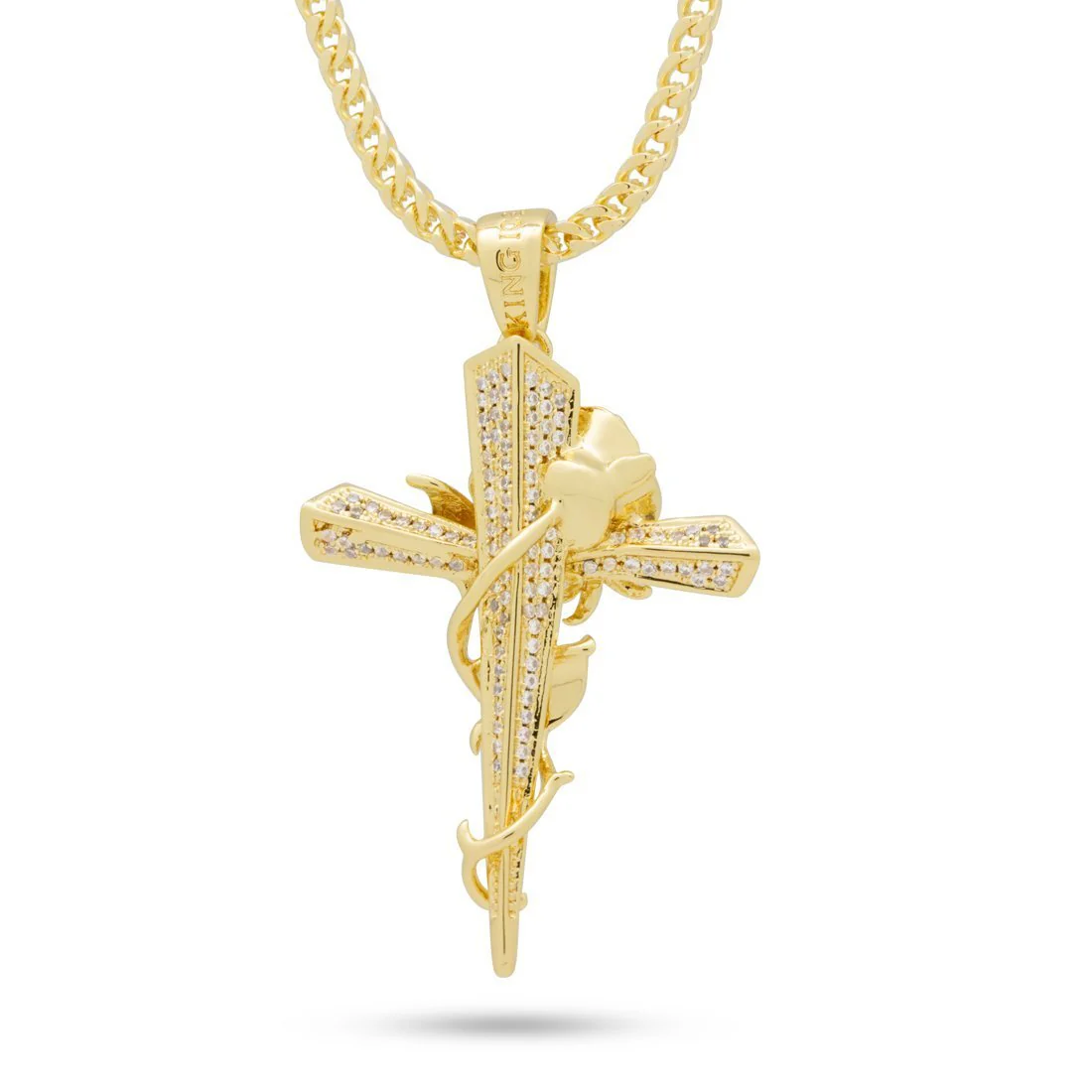 Rose Thorned Cross Necklace - Image 2