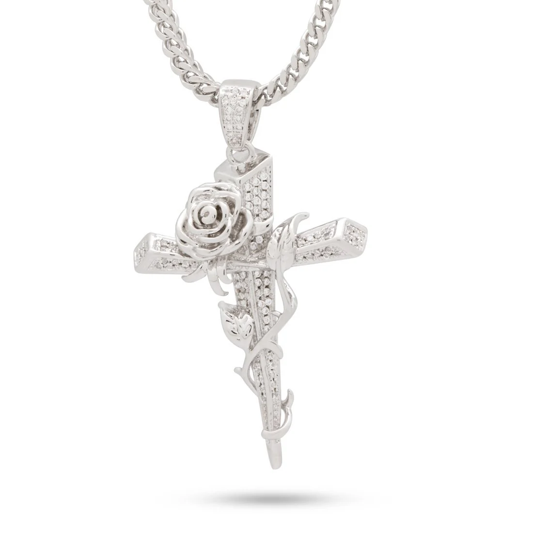 Rose Thorned Cross Necklace - Image 5