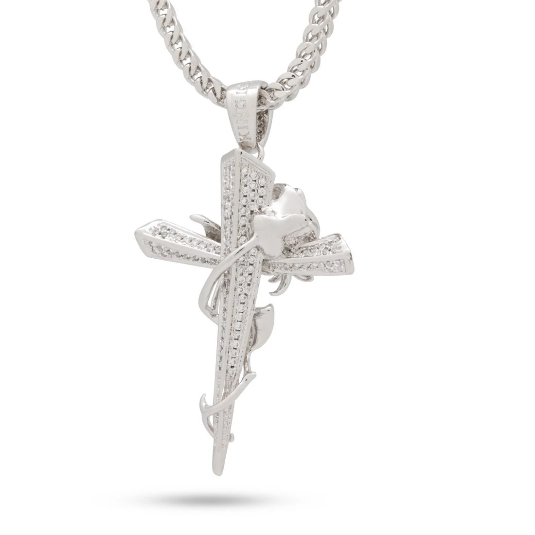 Rose Thorned Cross Necklace - Image 6