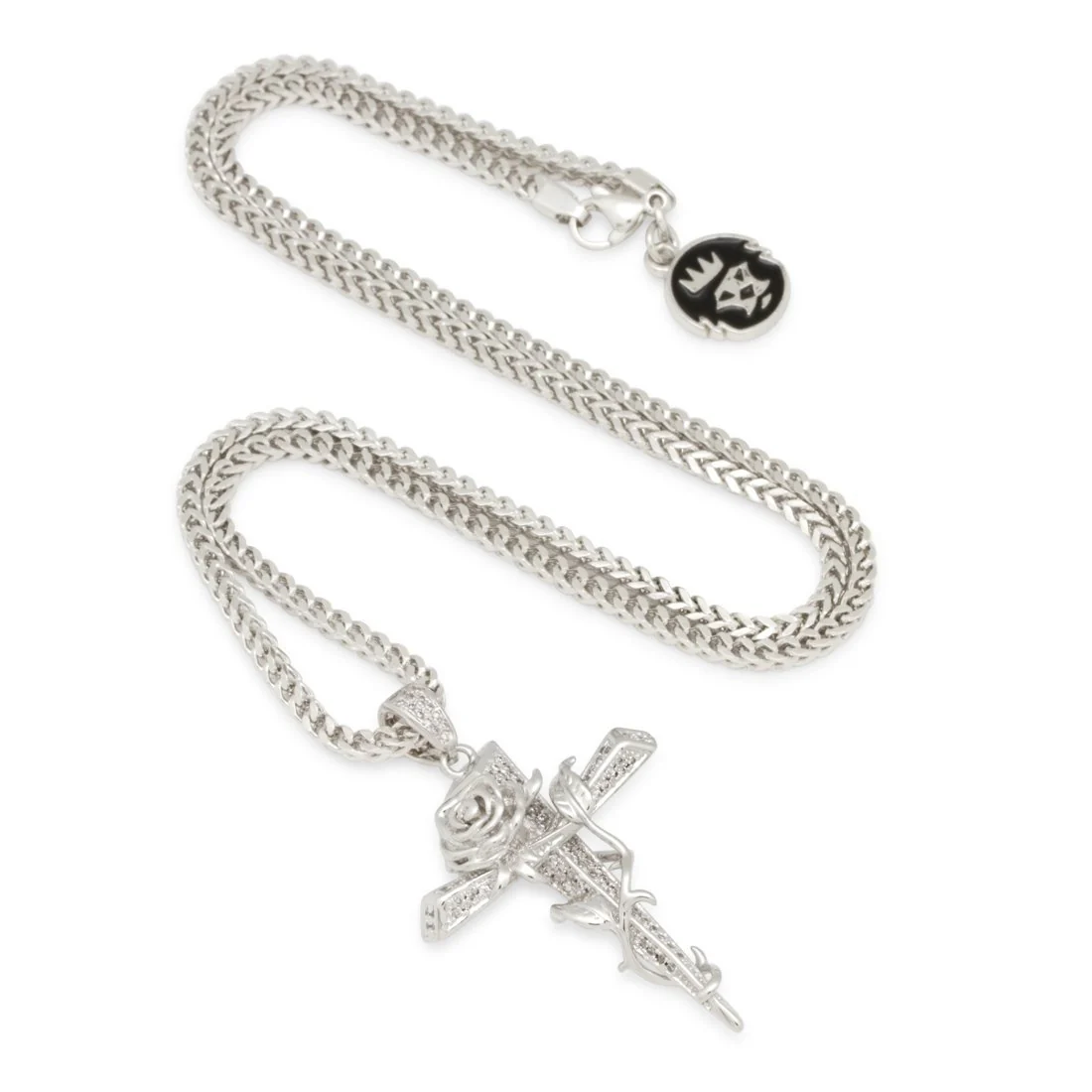 Rose Thorned Cross Necklace - Image 7