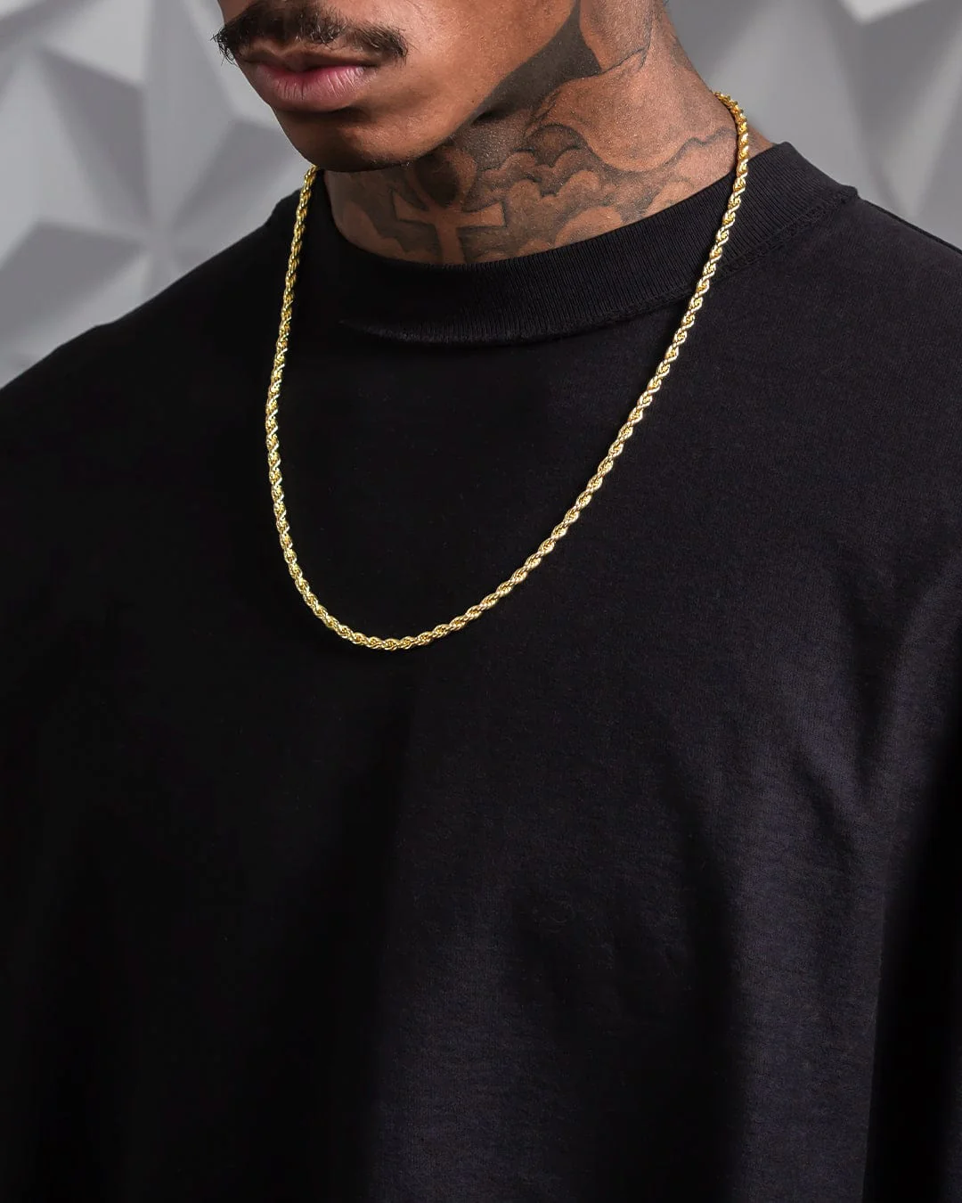 Solid Gold 3mm Rope Chain - Image 2