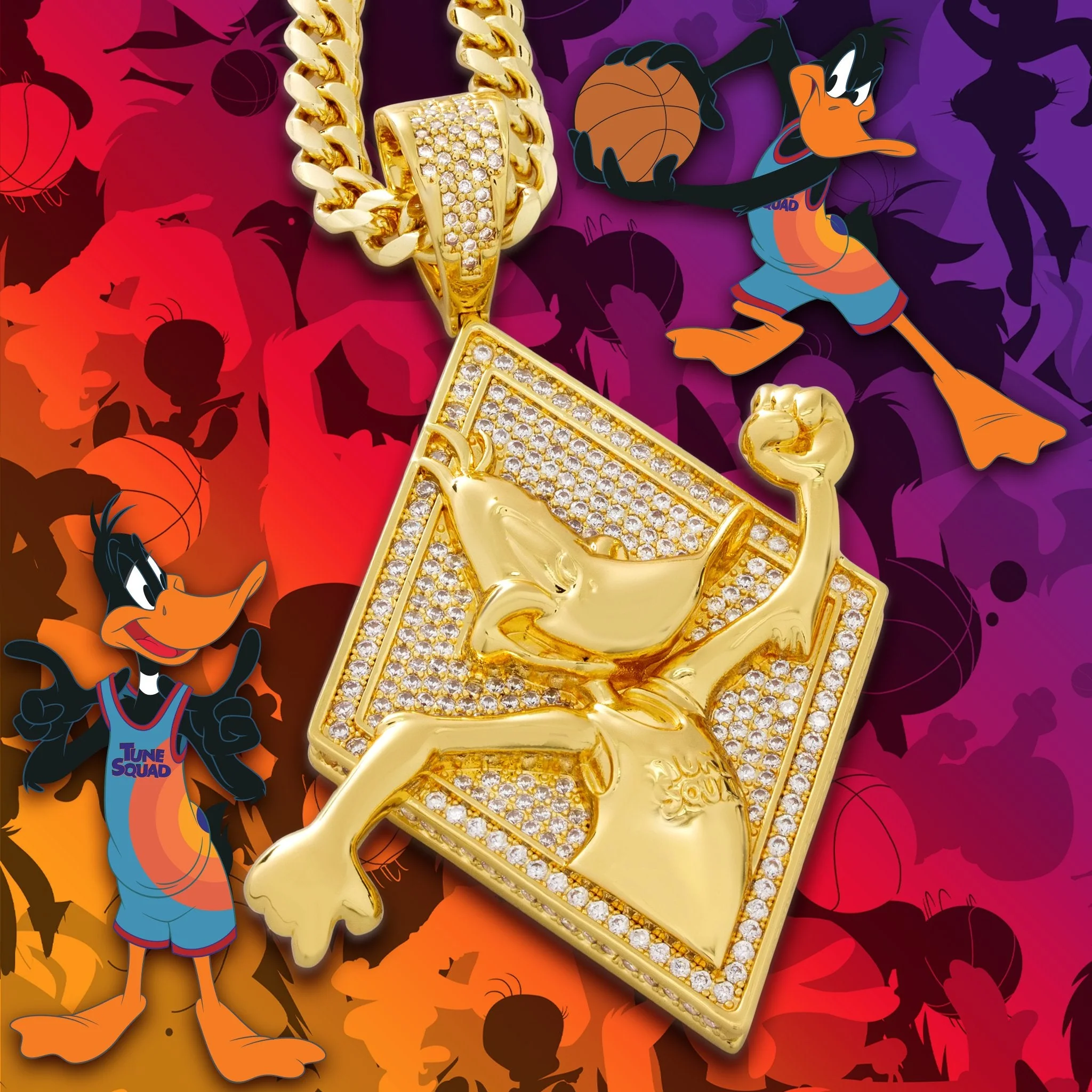 Space Jam x King Ice - Daffy Duck Necklace - Image 6