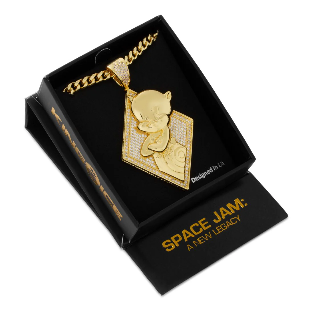 Space Jam x King Ice - Porky Pig Necklace - Image 4