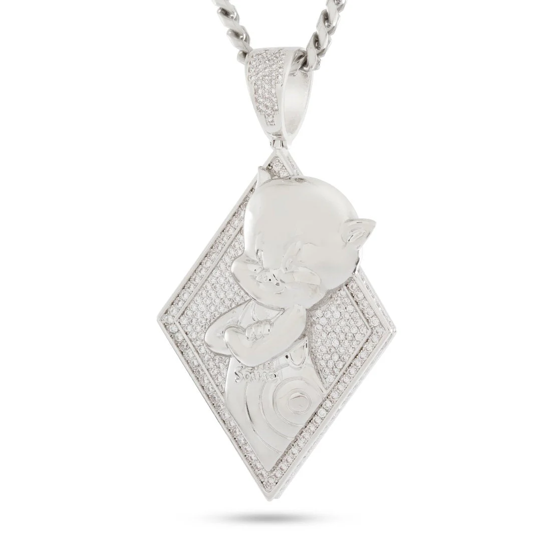 Space Jam x King Ice - Porky Pig Necklace - Image 6
