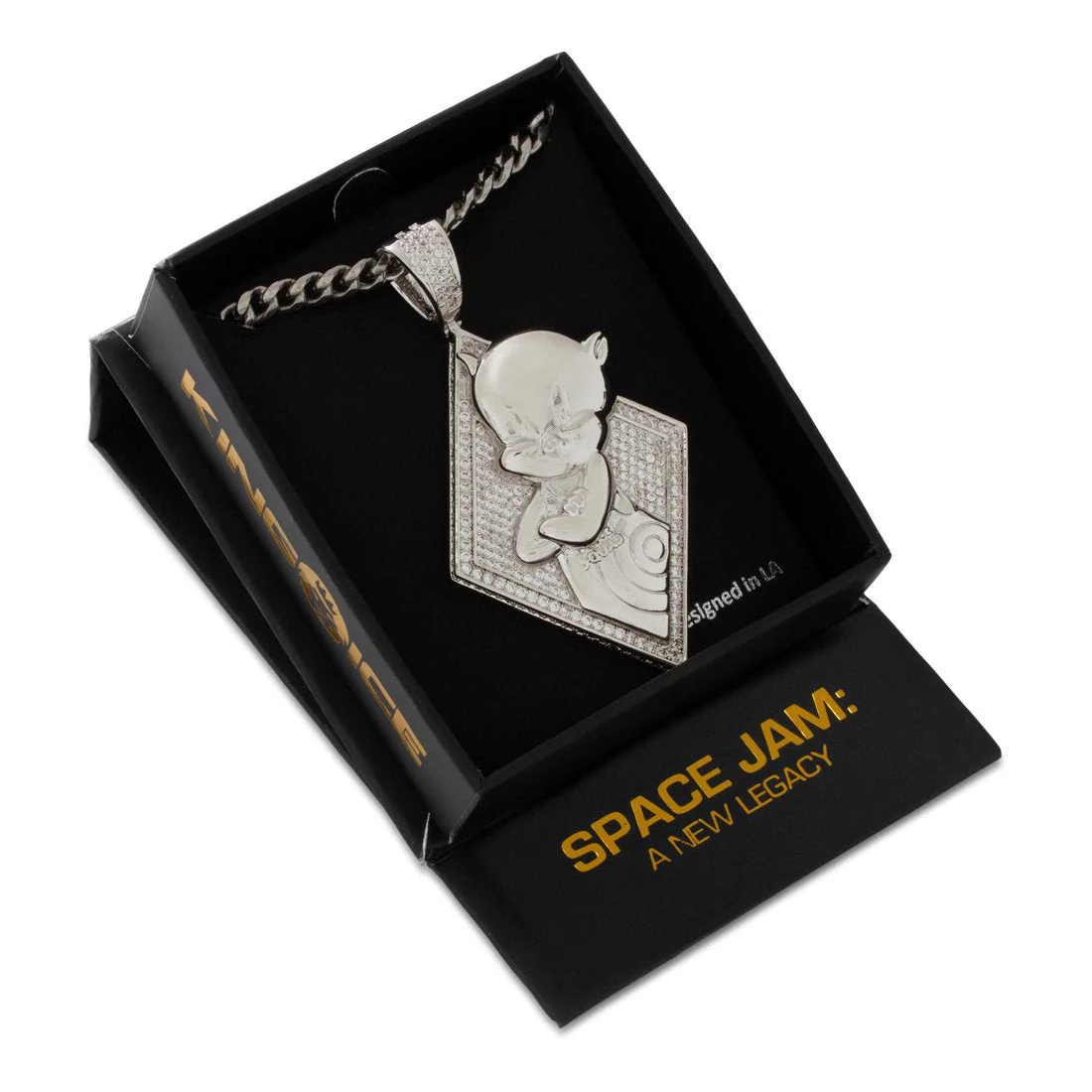 Space Jam x King Ice - Porky Pig Necklace - Image 9