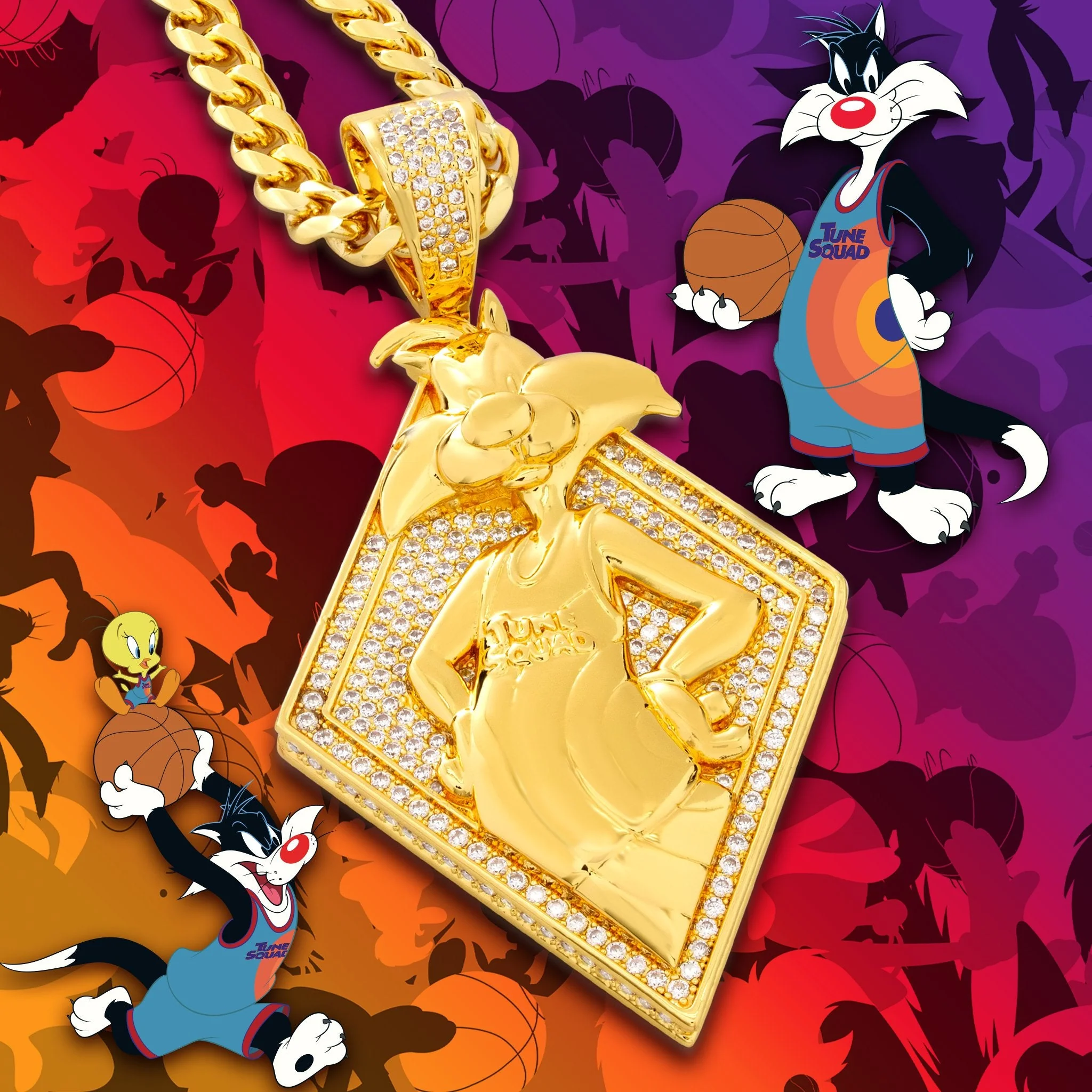 Space Jam x King Ice - Sylvester the Cat Necklace - Image 5