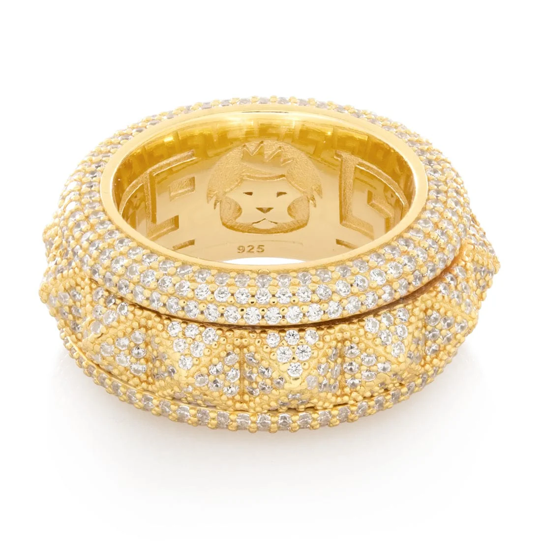 Spike-Studded Icy Spinner Ring - Image 2