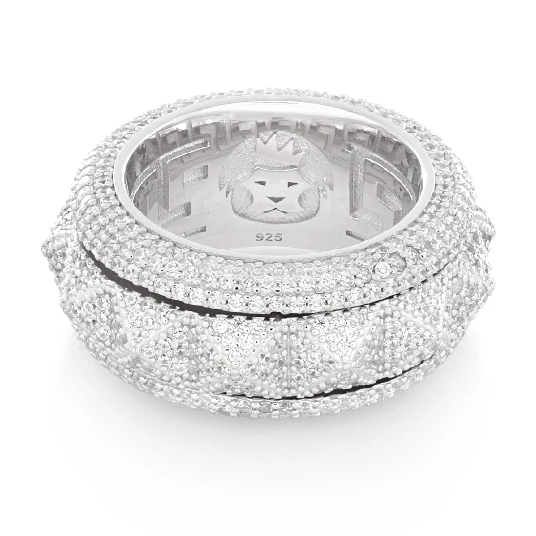 Spike-Studded Icy Spinner Ring - Image 4