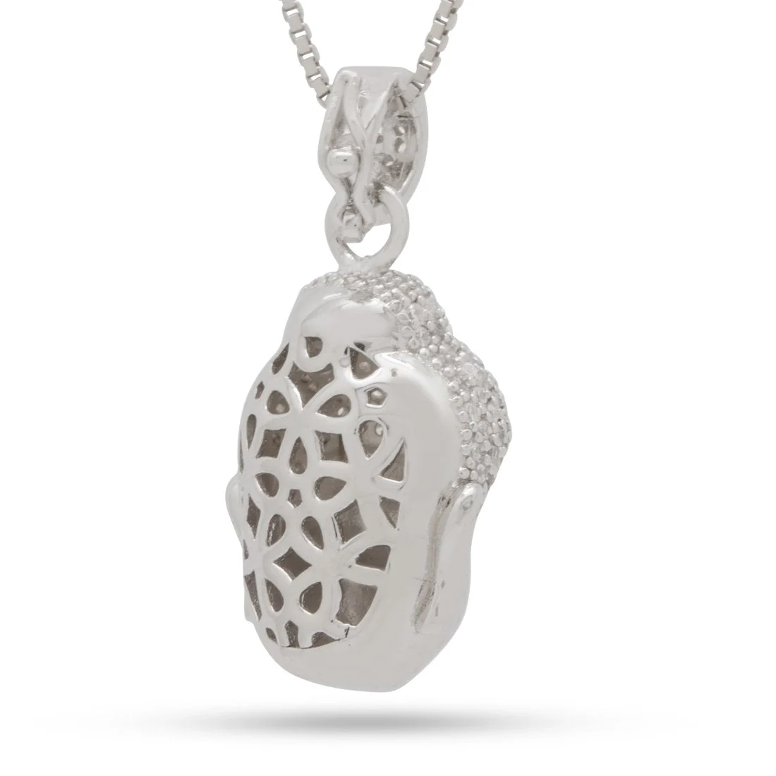 Sterling Silver Awake Buddha Necklace - Image 6