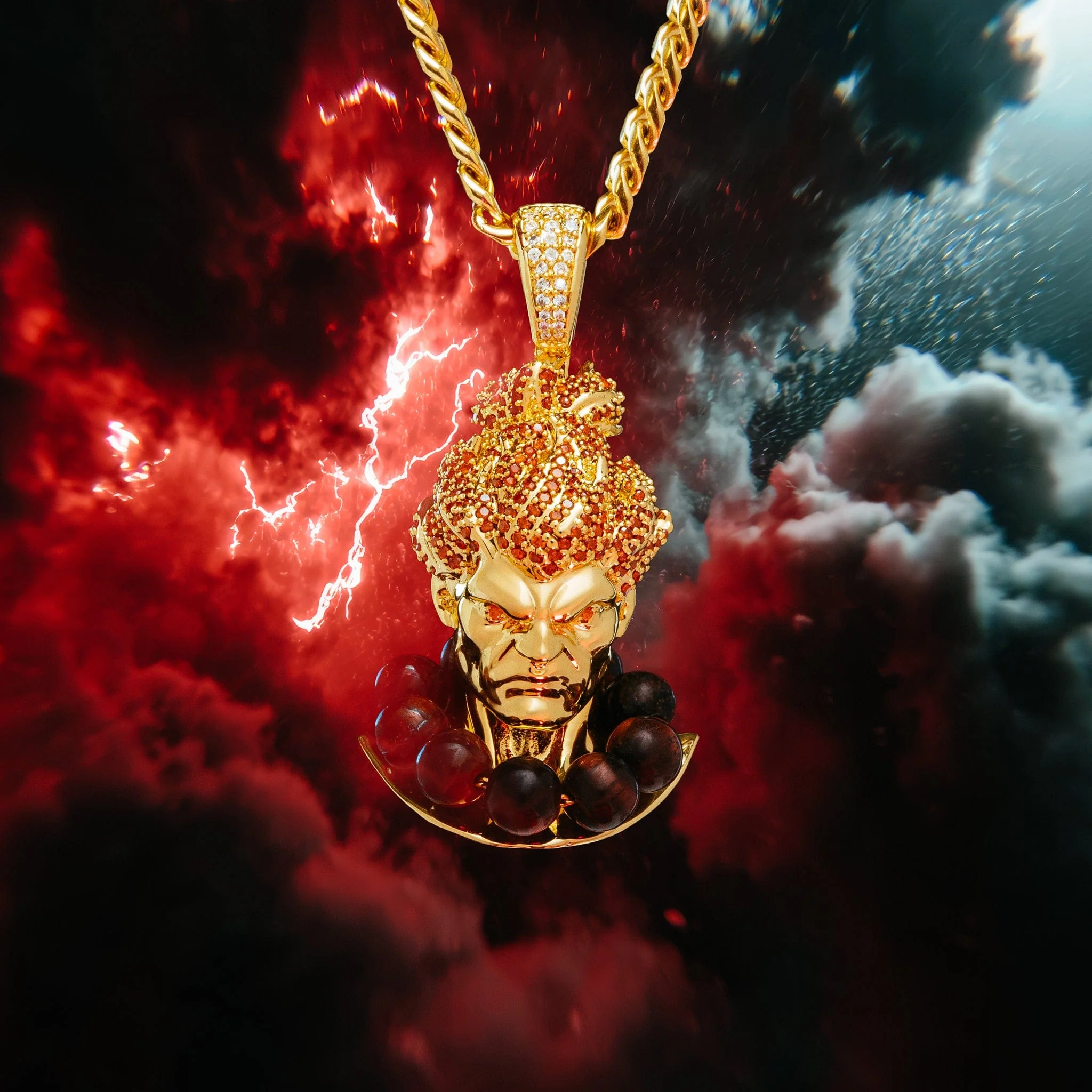 Street Fighter x King Ice - Akuma Necklace