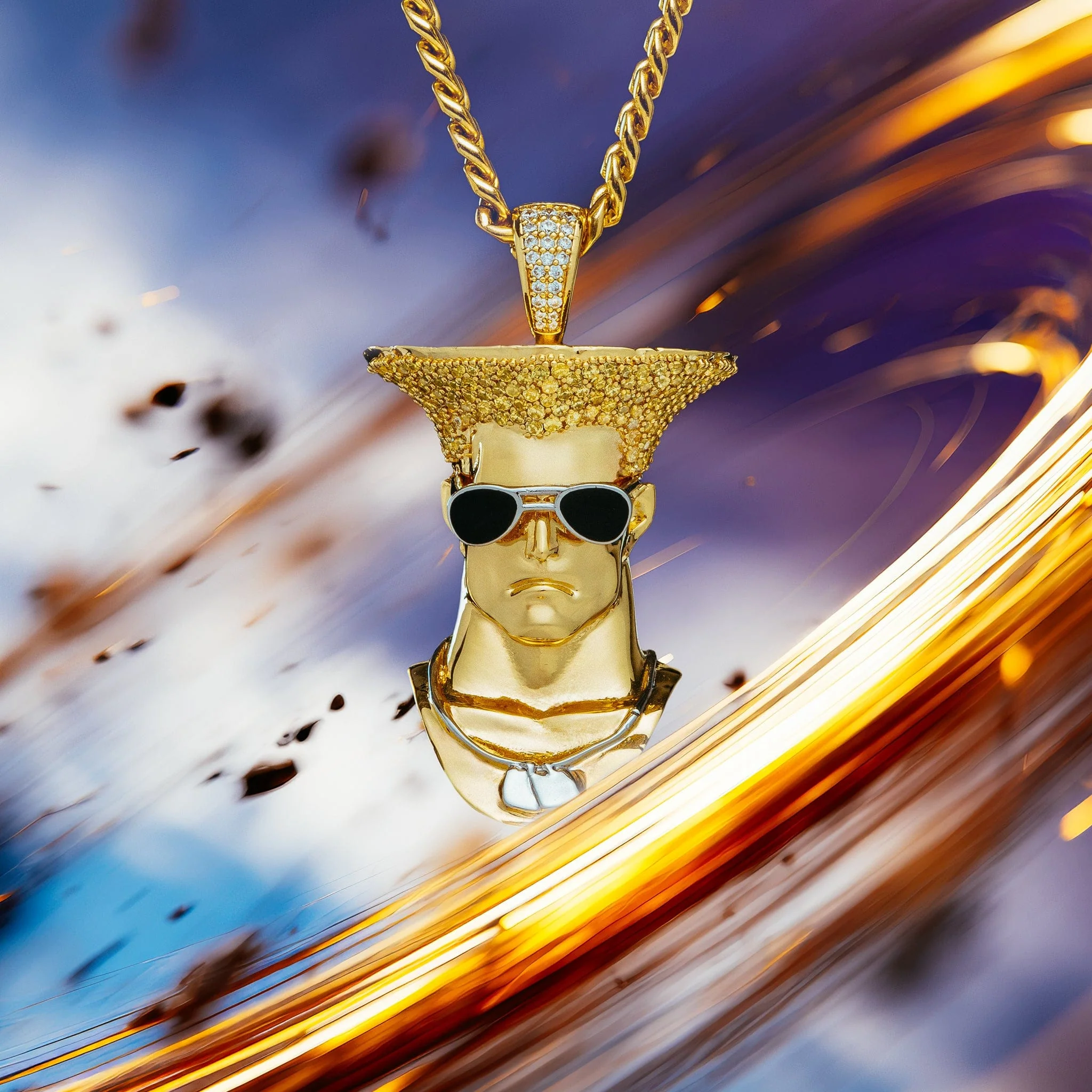 Street Fighter x King Ice - Guile Necklace