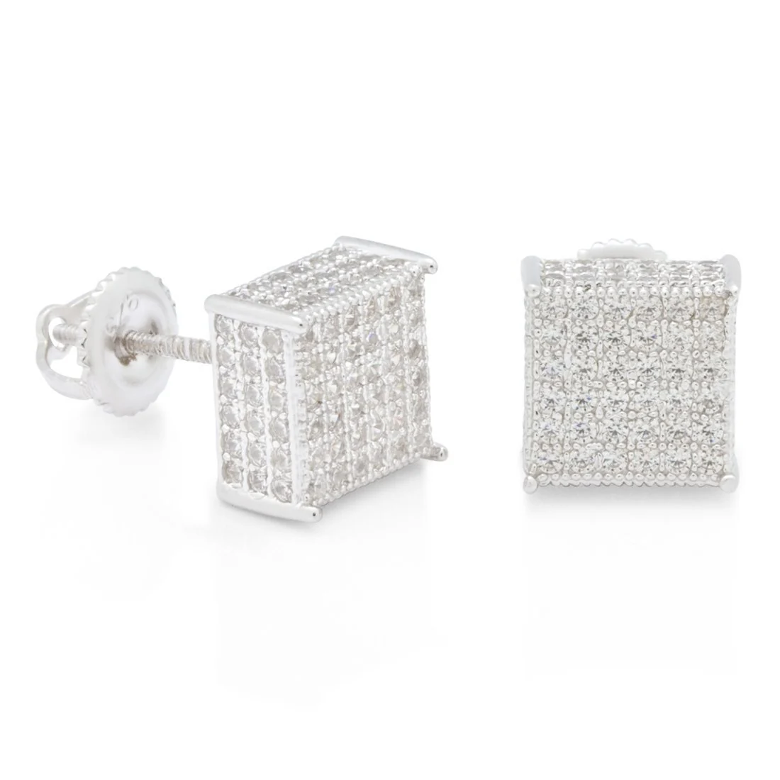 Triple-Row Stud Earrings - Image 2