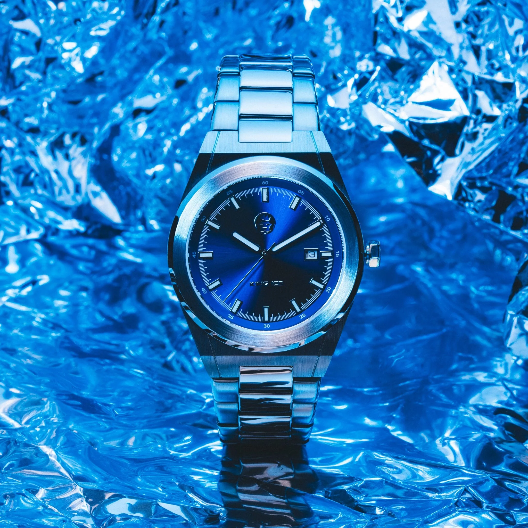 White Gold Arctic I Watch with Blue Face - Image 7