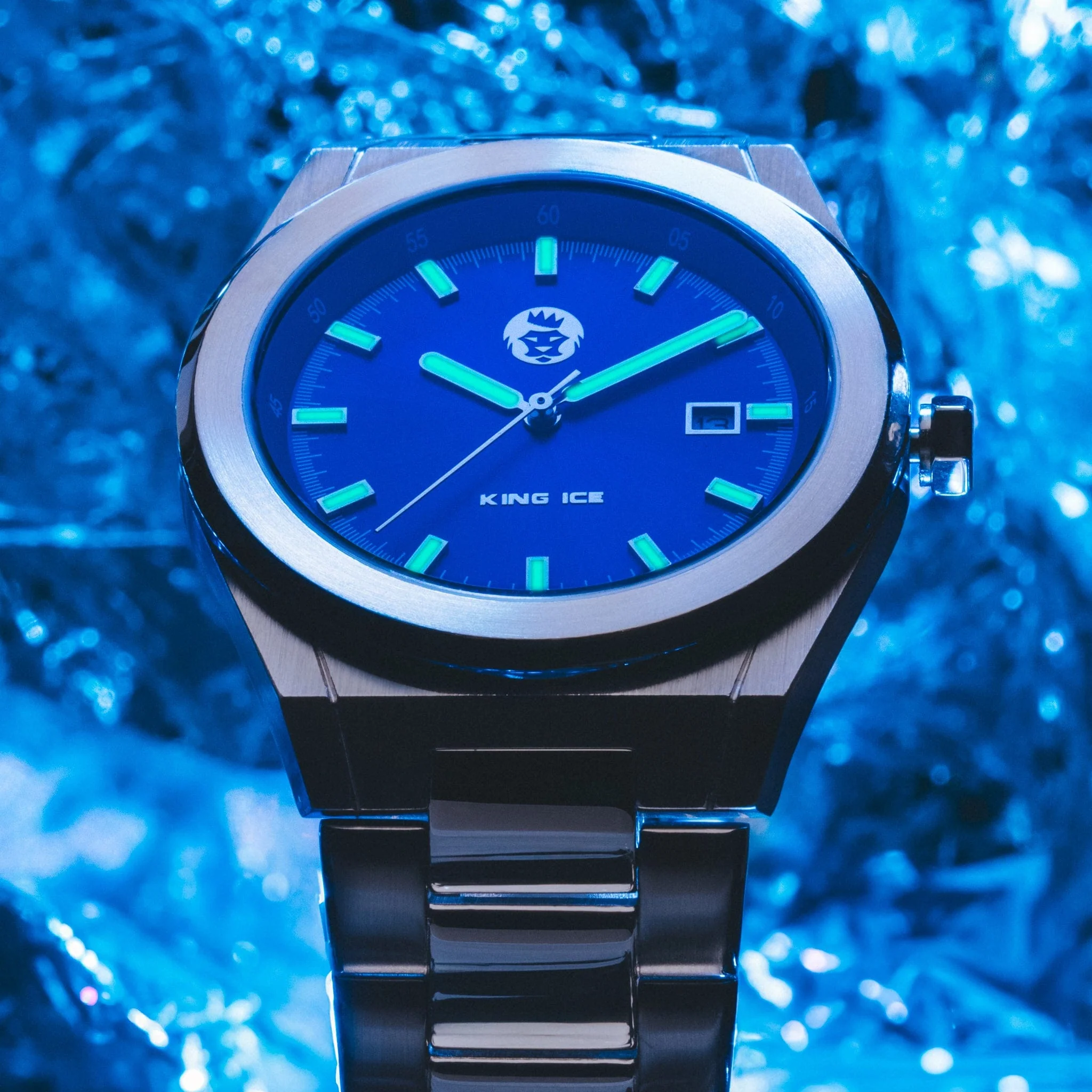 White Gold Arctic I Watch with Blue Face - Image 8