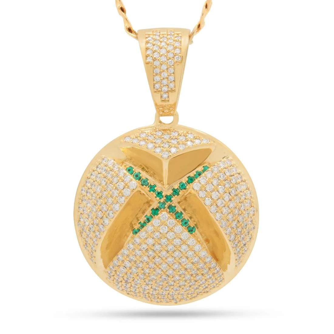 Xbox x King Ice - Solid Gold Sphere Logo Necklace