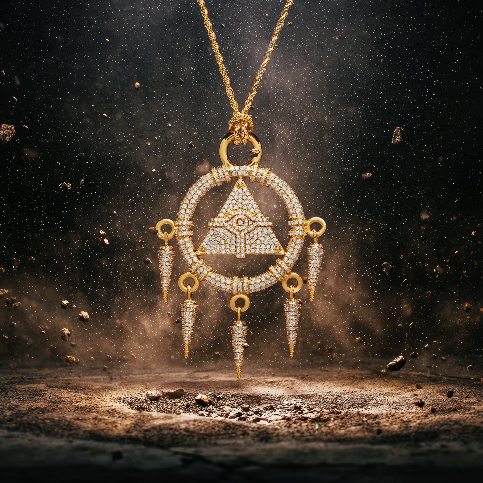 Yu-Gi-Oh! x King Ice - Iced Millennium Ring Necklace