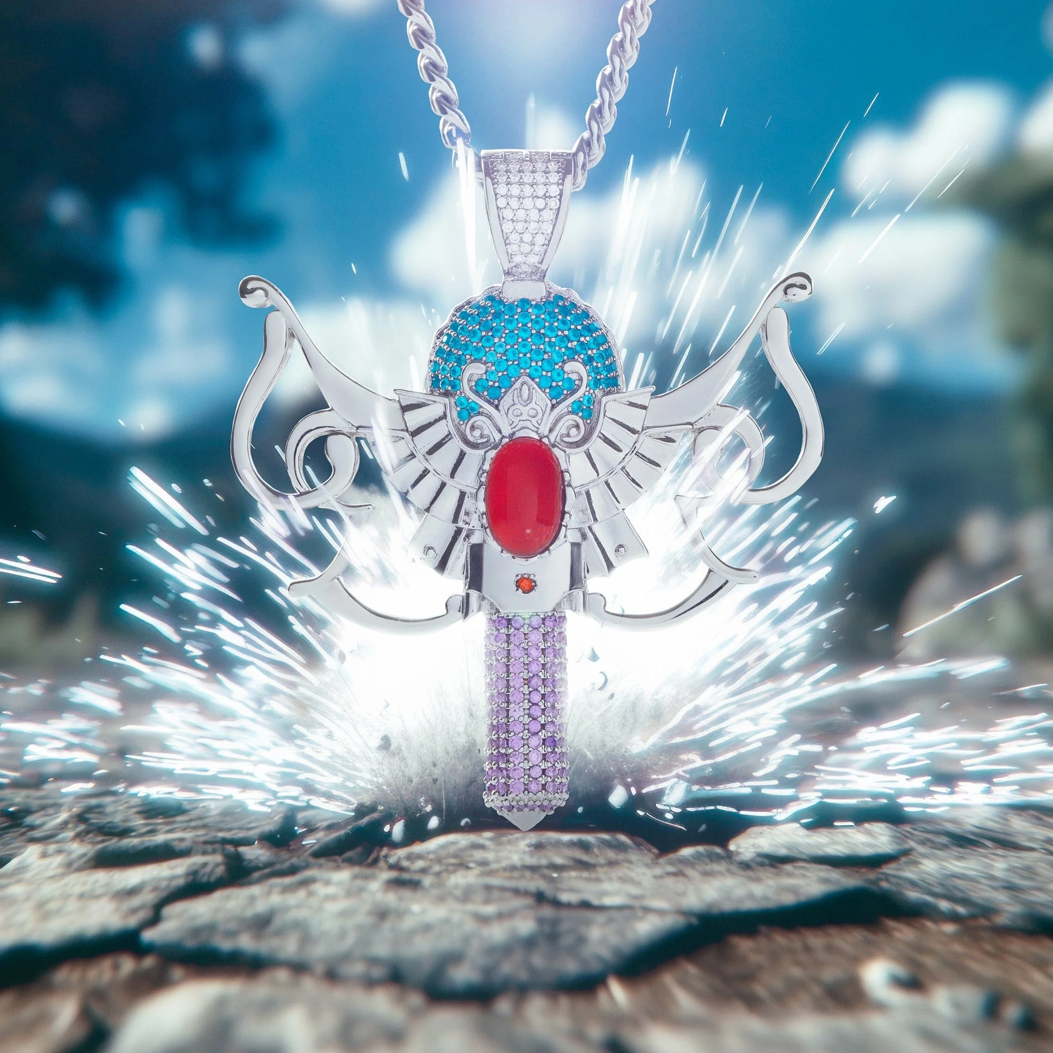 Yu-Gi-Oh! x King Ice - Monster Reborn Necklace