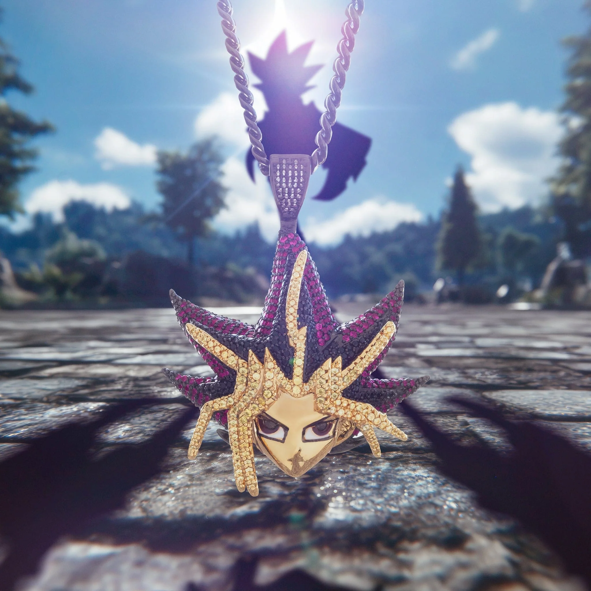 Yu-Gi-Oh! x King Ice - Yami Yugi Necklace